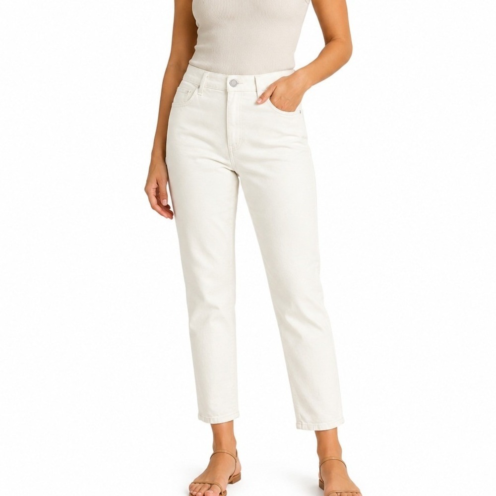 Wit & Wisdom White Ab-solution Straight Leg Ankle Jeans | Size 8